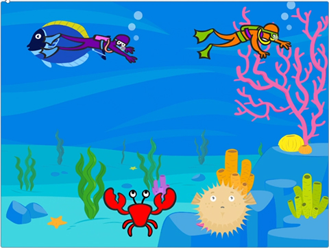 水族館でパフォーマンス